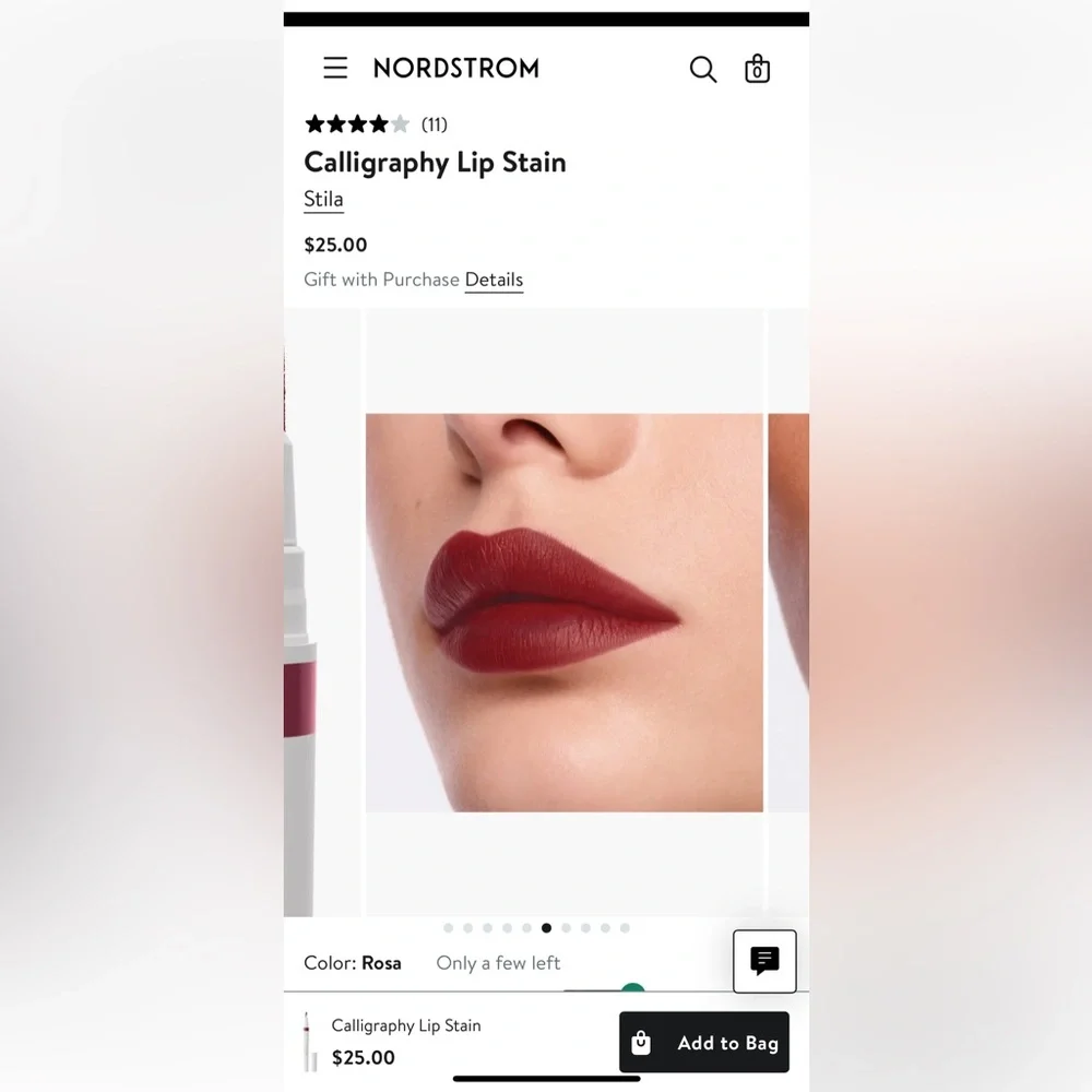 Stilla Calligraphy Lip Stain - Rosa